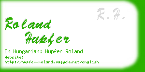 roland hupfer business card